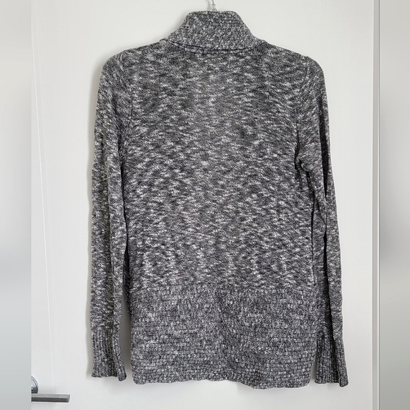 JJ Basics Shawl Collar Cotton Cardigan | Black White - Picture 5 of 8